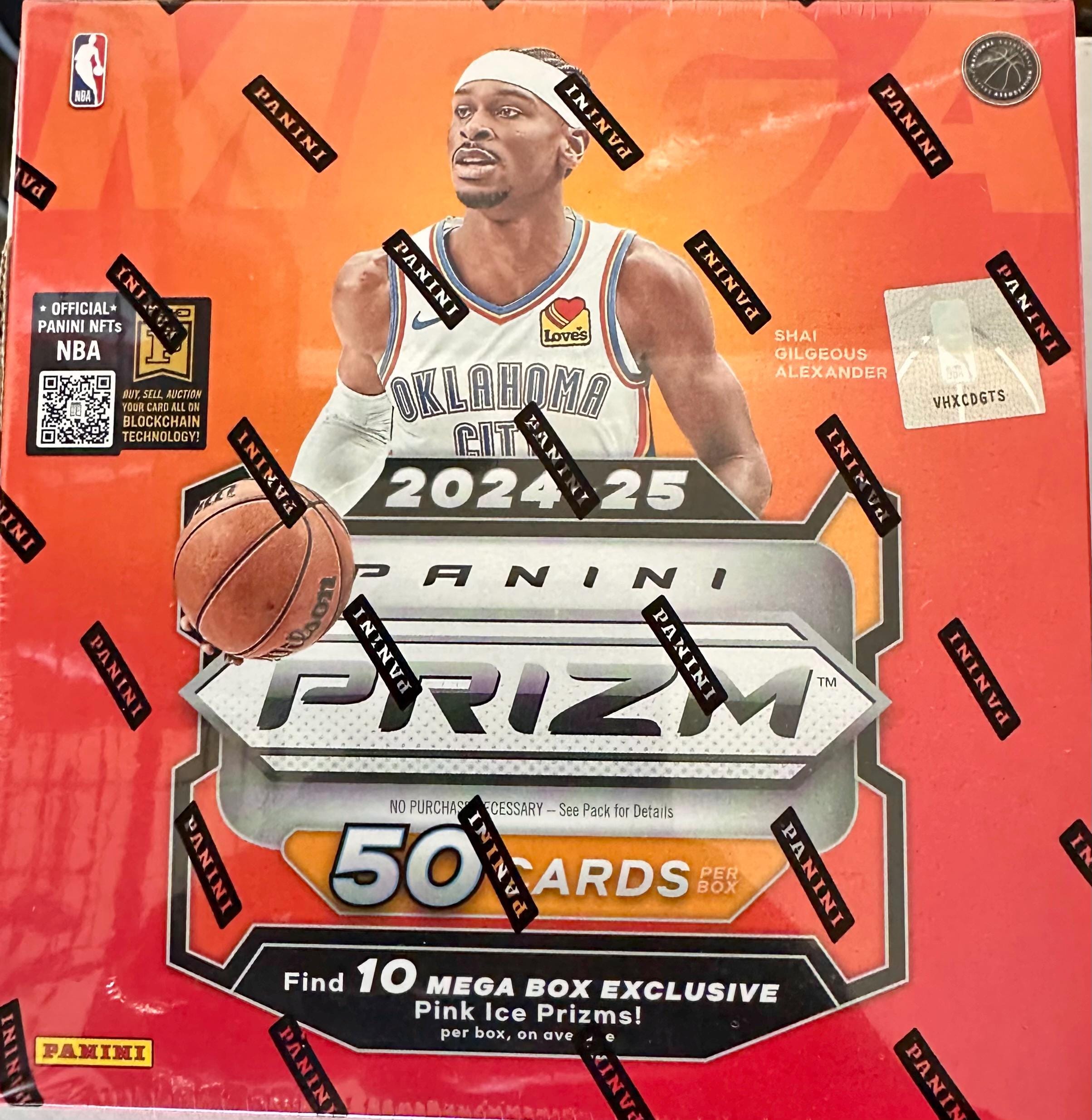 Panini Blockchain Cards Nft Crypto Nba 2024-25 Panini NBA Prizm Mega Box