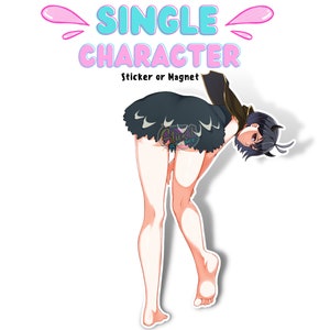 1x Single Waifu Sticker or Magnet, Black Bull Mage anime character, Waterproof and Tearproof, High Quality Decal