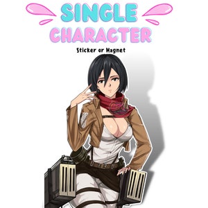 1x Single Waifu Sticker or Magnet, Scouts anime character, Waterproof and Tearproof, High Quality Decal