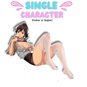 1x Single Waifu Braus Sticker or Magnet, Scouts anime character, Waterproof and Tearproof, High Quality Decal