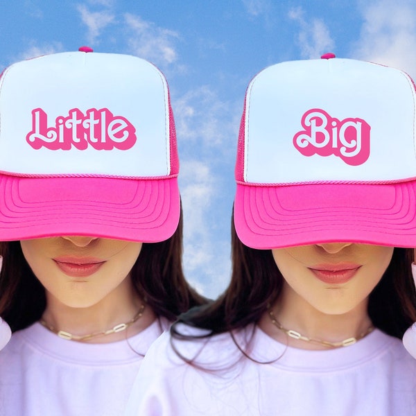 Big Little GBig GGBig Sorority Casquette de camionneur | Petit gros cadeau | Cadeau du jour de l'enchère | Grand et petit chapeau assorti tendance