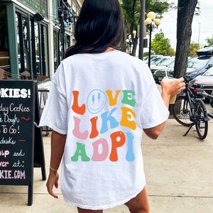 Alpha Delta Pi Omega Sorority Comfy T-Shirt | Love Like ADPi Sorority Shirt Gift | Cute Greek Life T-Shirt Big Little Sorority Gift