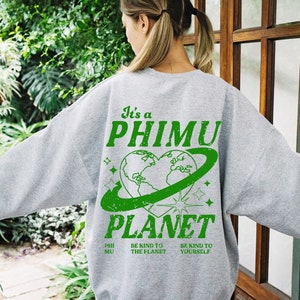 Phi Mu Crewneck Sweatshirt | Be Kind to the Planet Trendy Sorority Crewneck | Greek Life Gift | Phi Mu comfy sweatshirt