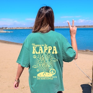 Kappa Kappa Gamma Happy to Be T-shirt | Kappa Trendy Sorority Comfy T-Shirt | Greek Trendy Apparel | Big Little Sorority Gift