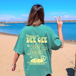 Delta Gamma Happy to Be T-shirt | Dee Gee Trendy Sorority Comfy T-Shirt | Greek Trendy Apparel | Big Little Sorority Gift