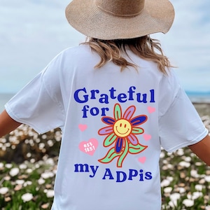 Alpha Delta Pi Grateful for My Design | ADPi Trendy Sorority T-Shirt | Greek Life Shirt | Trendy Sorority Shirt | Big Gift