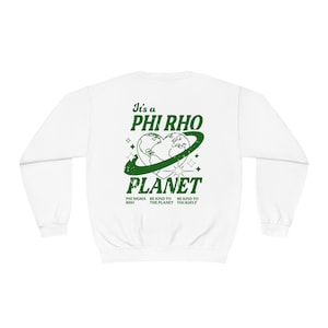 Phi Omega Rho Planet Sweatshirt mit Rundhalsausschnitt | Phi Rho Be Art zum Planeten Trendy Sorority Rundhalsausschnitt | Griechisches Leben Geschenk |