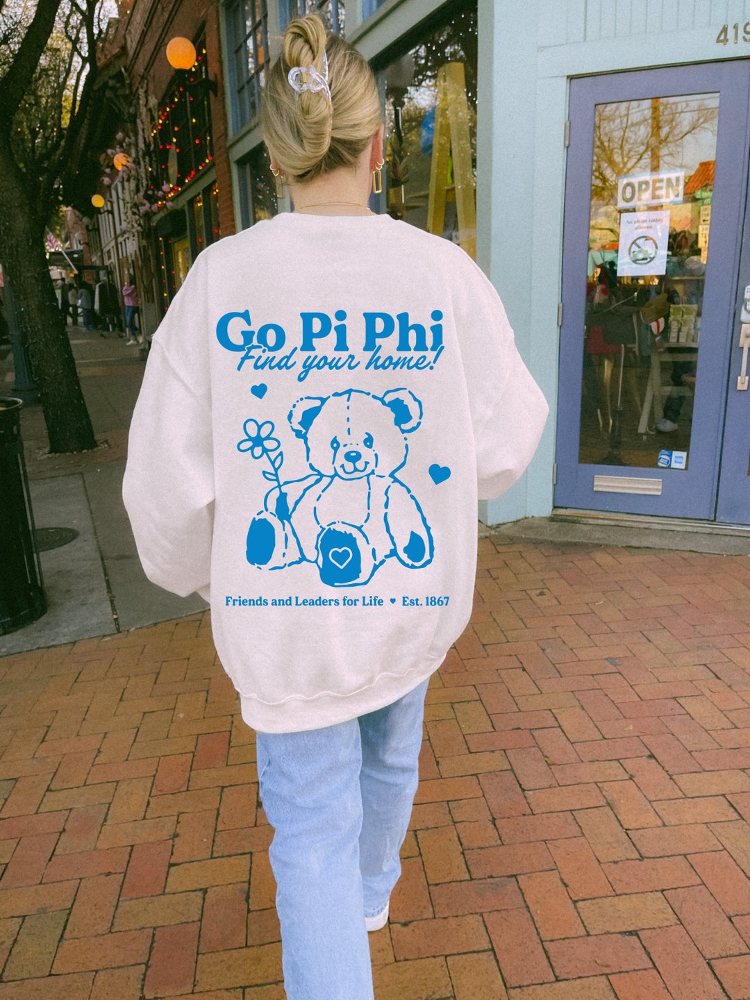 Pi Beta Phi Teddy Bear College Sorority Crewneck Pi Phi Find