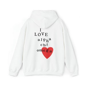 I Love Alpha Chi Omega Sorority Sweatshirt Trendy Alpha Chi Custom