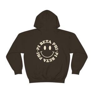 Pi Beta Phi Sorority Sweatshirt | Trendy Pi Phi Custom Sorority Hoodie | Available in Brown Black Green Blue & Pink