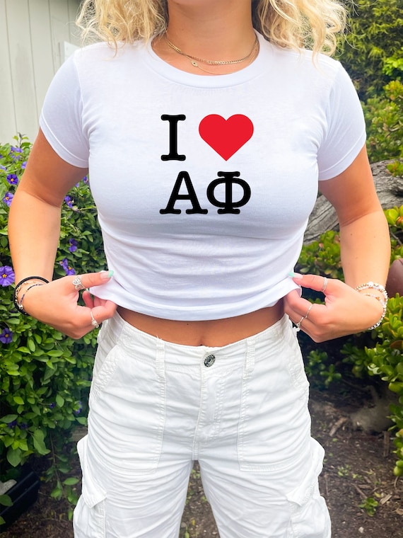 I Heart Alpha Phi Ny-inspired Crop Top | Retro Aphi Sorority