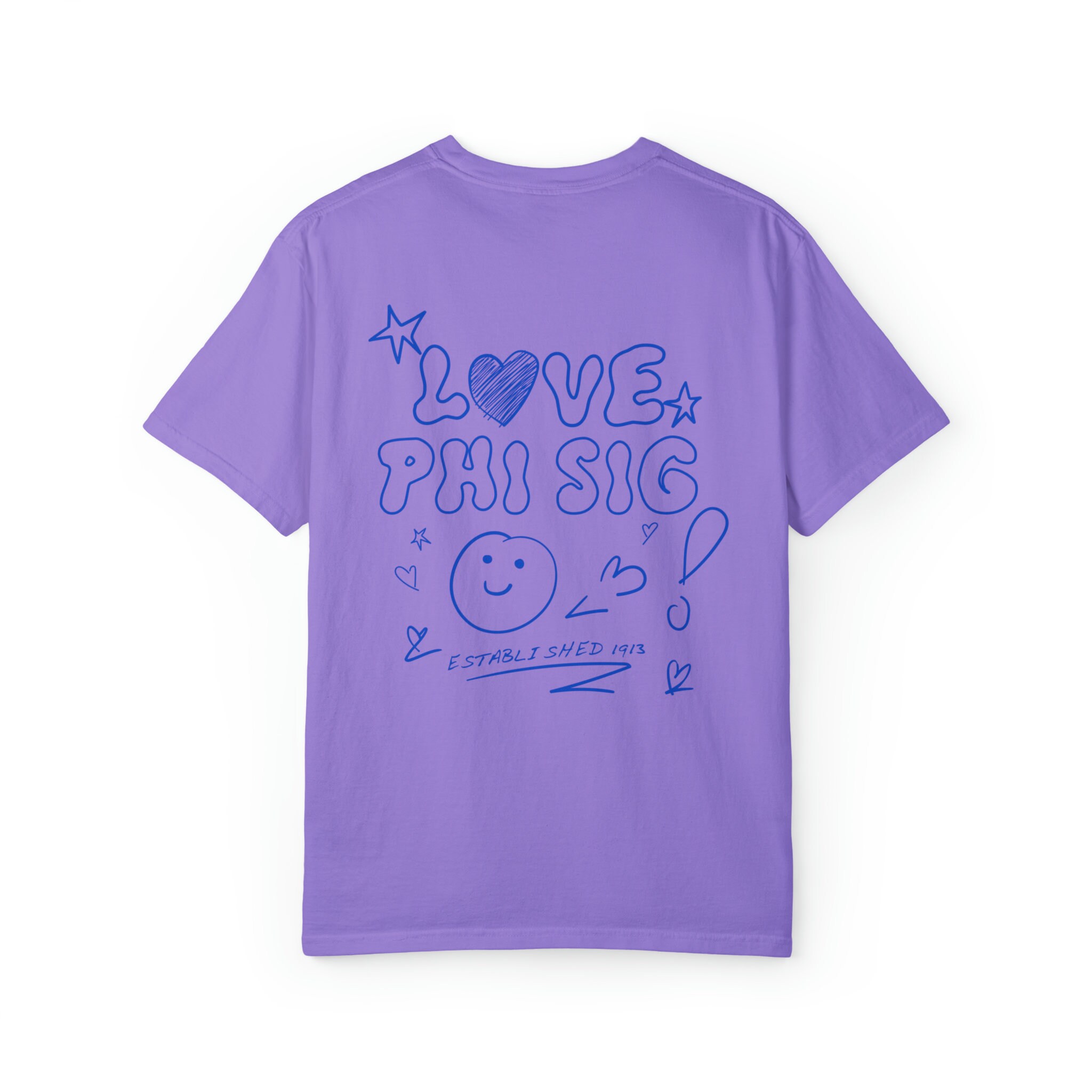 Phi Sigma Sigma Love Doodle T-shirt Phi Sig Trendy College -  UK