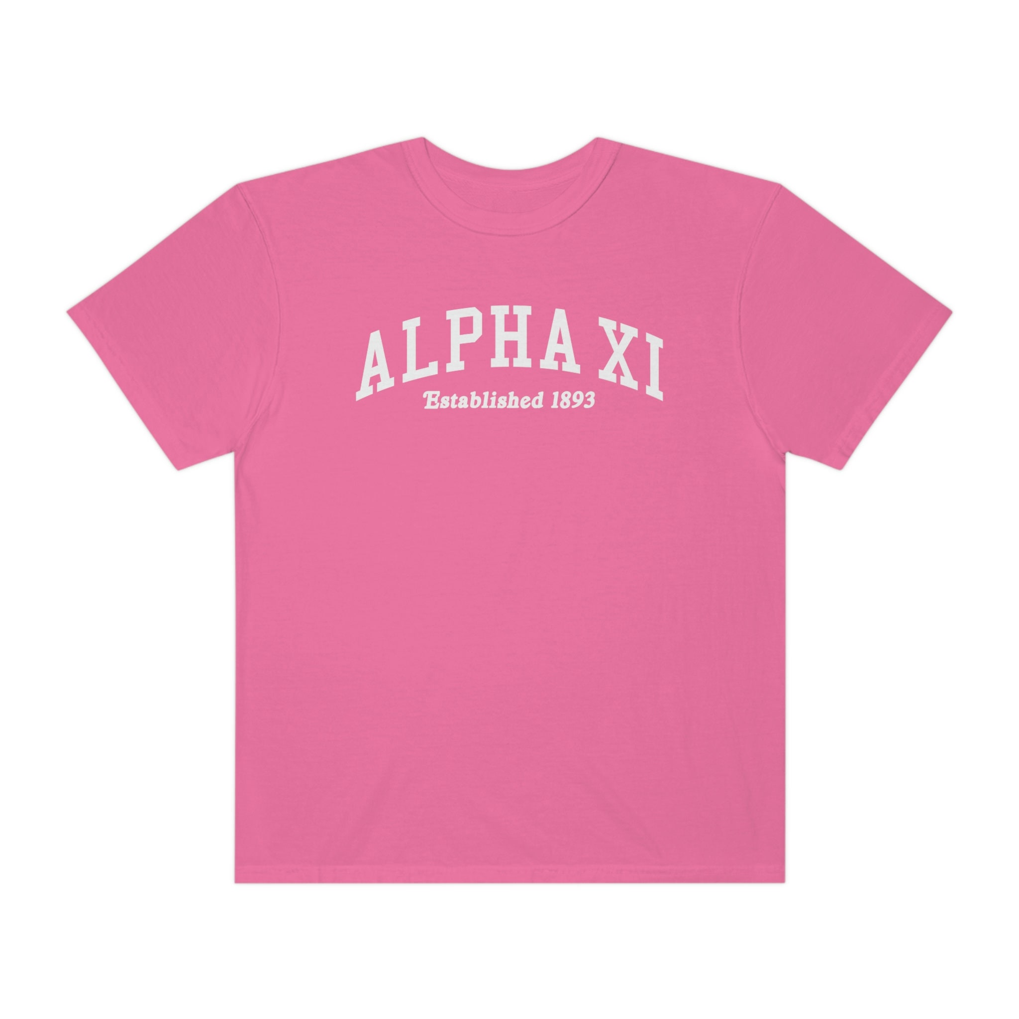 College - Little Alpha Etsy Trendy Oversized Sorority Heavyweight Greek College Sorority Varsity Xi Big Custom Comfy T-shirt Tee Delta