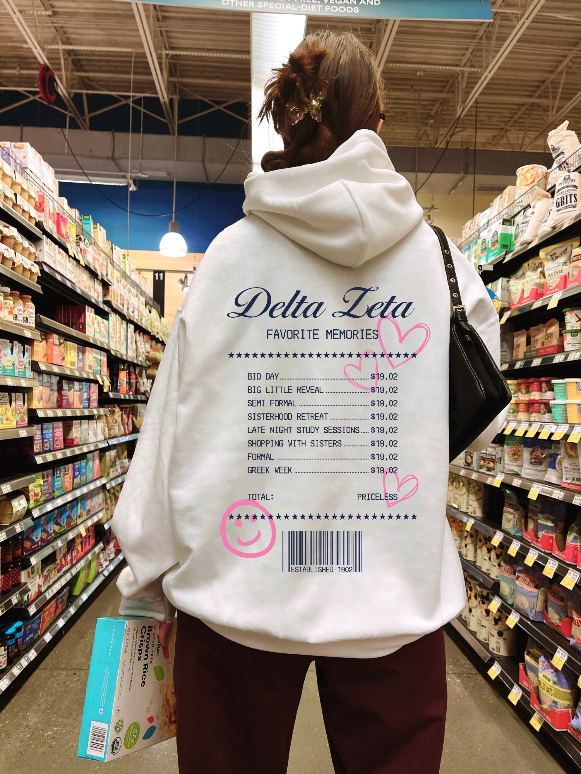 Delta Zeta Black Letter Hoodie - Emerson Coast