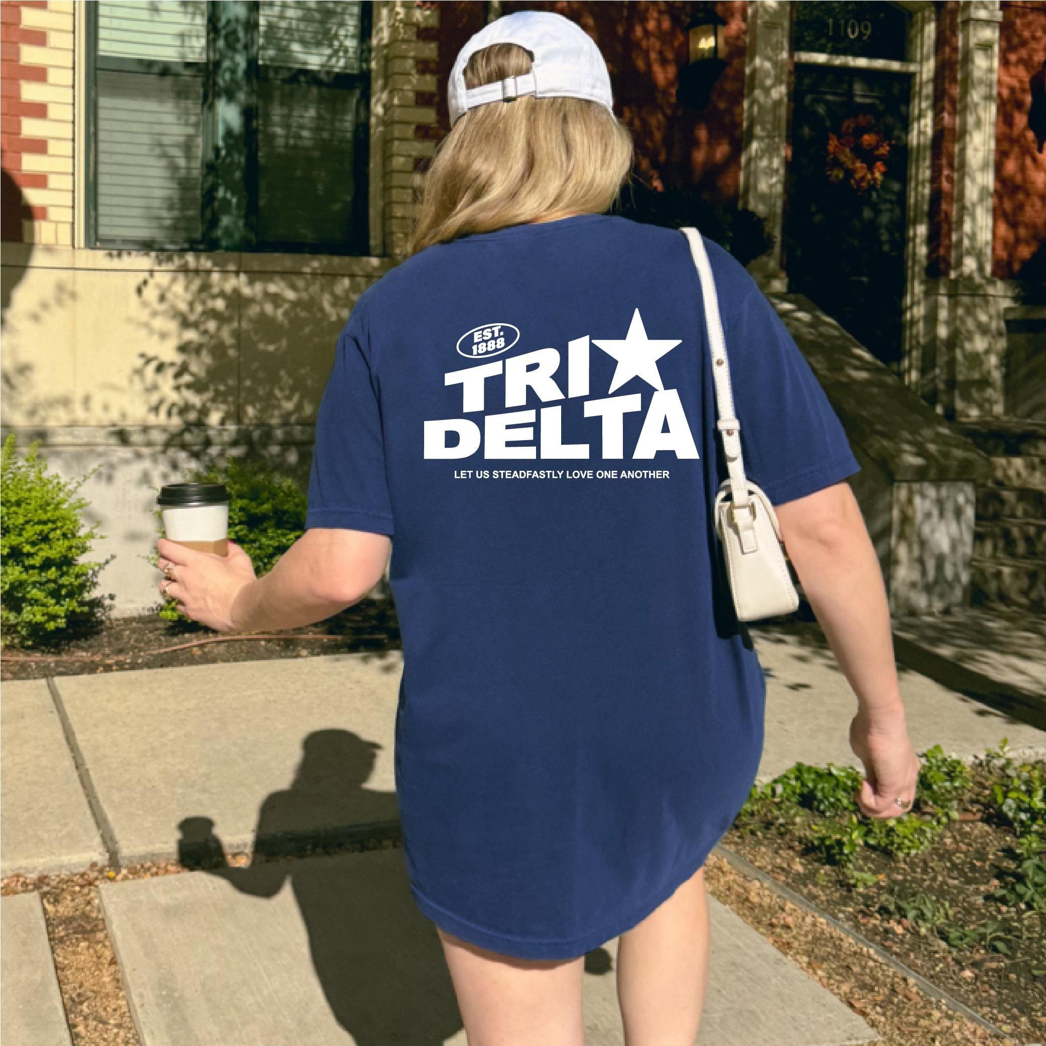 Delta Delta Delta Trendy Star Sorority T-Shirt | Tri Delta Cute Shirt | Big Little Gift | Recruitment Gift