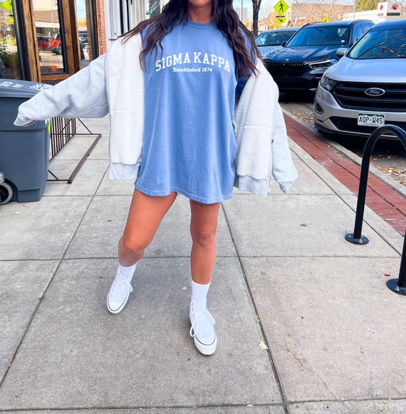 Sigma Kappa Varsity College Sorority Comfy T shirt Trendy College