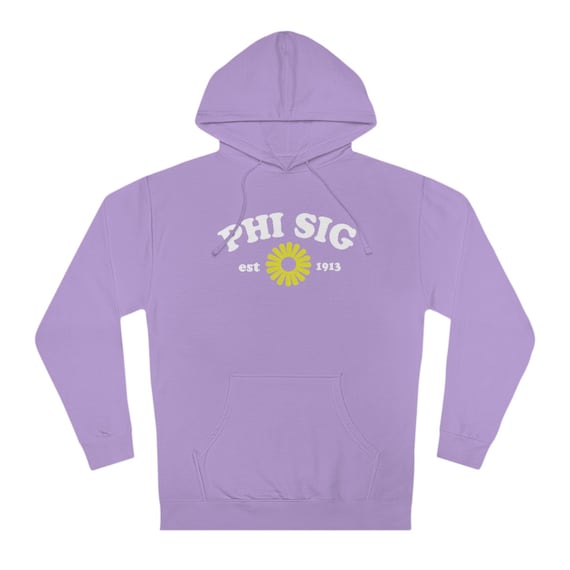 Phi Sigma Sigma Lavendel Blumen Hoodie Trendy Sorority Hoodie