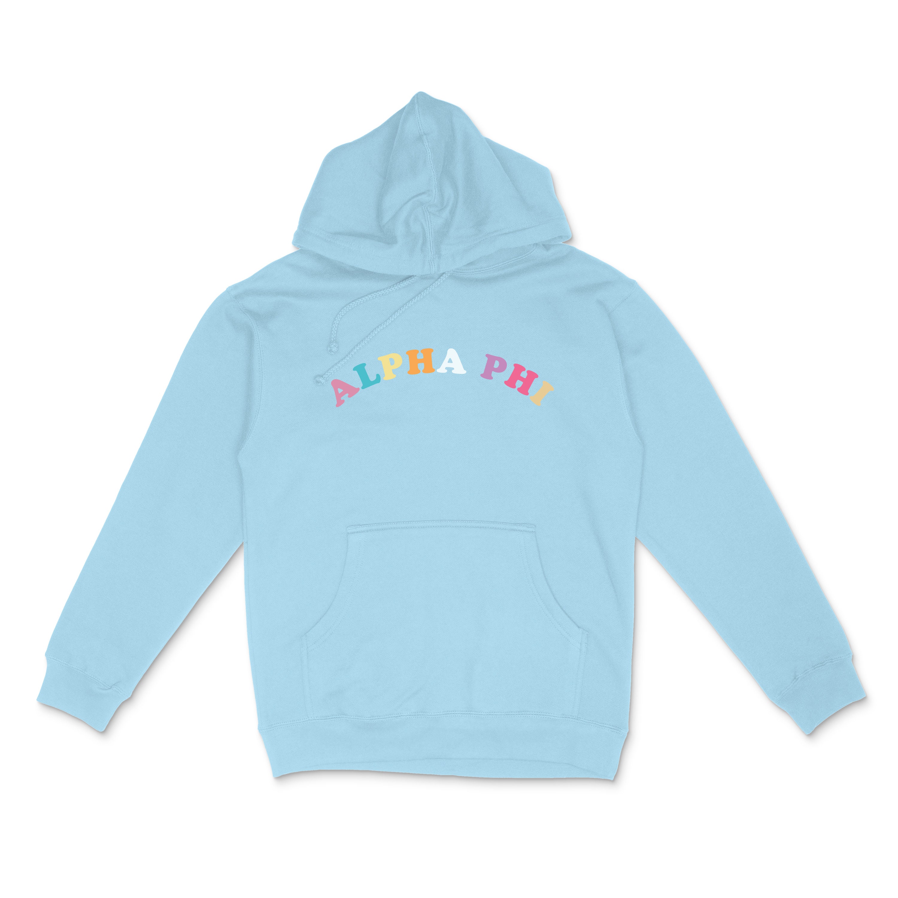Alpha Phi Colorful Sorority Madhappy Trendy Etsy - Text Hoodie Aphi Cute Finland