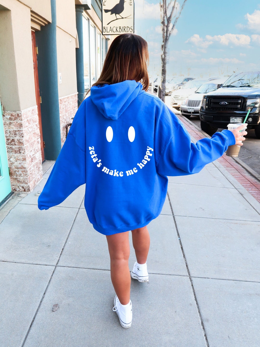 Zeta Tau Alpha Make Me Happy Sorority Hoodie Sweatshirt