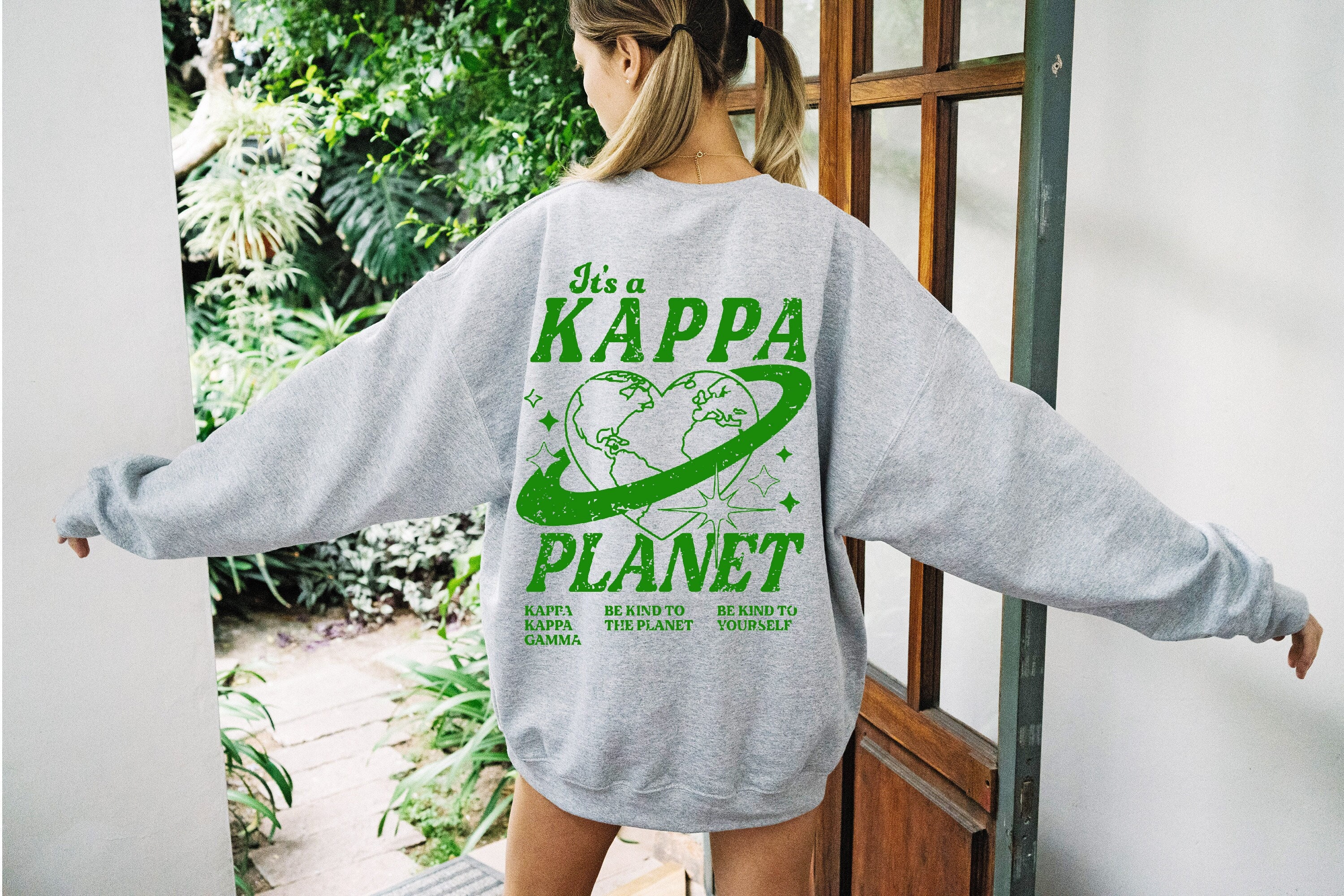 Kappa Kappa Gamma Crewneck Sweatshirt Be Kind to the Planet Trendy Sorority  Crewneck Greek Life Gift Kappa Comfy Sweatshirt - Etsy