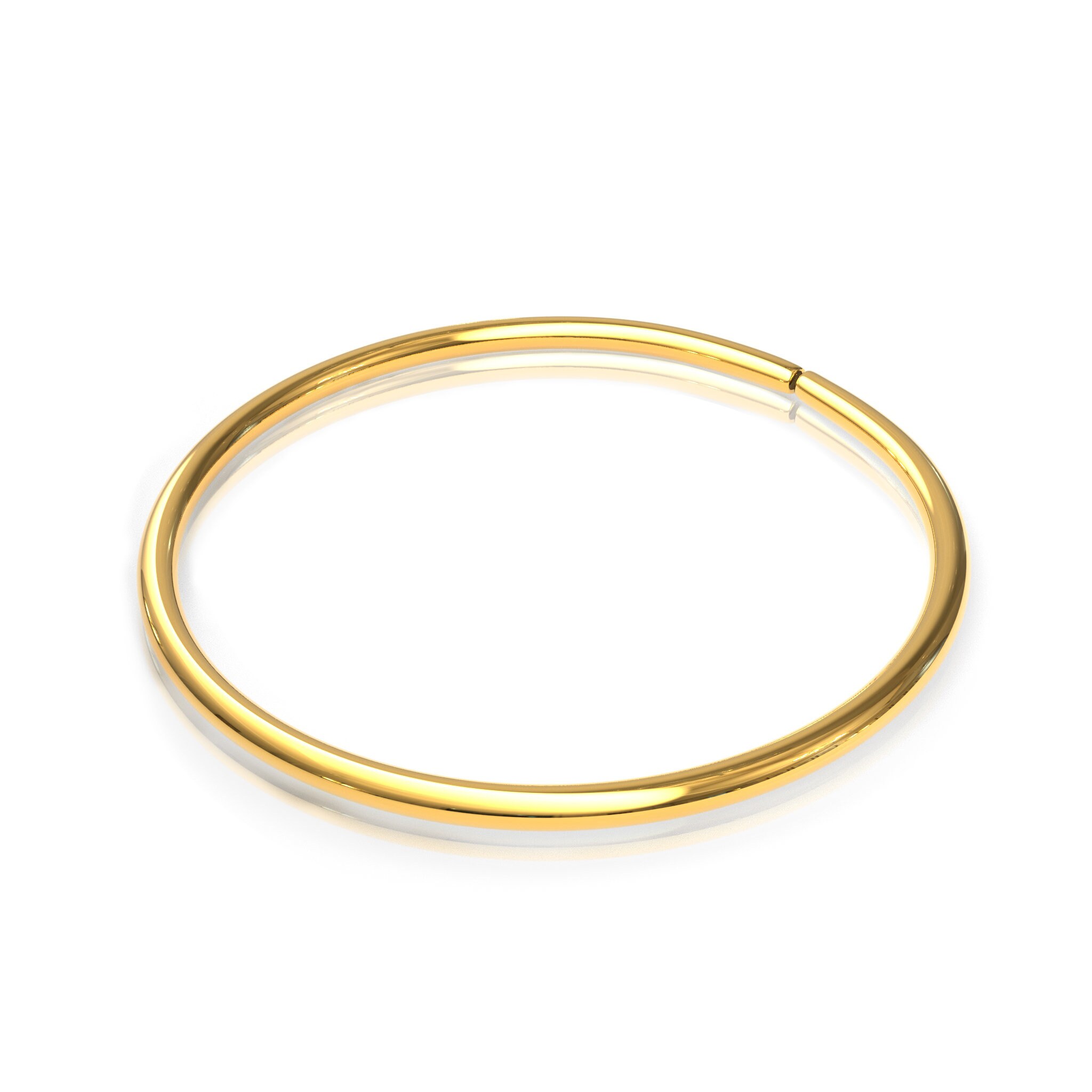 Plain Belly Button Hoop Ring 20 Gauge Simple Belly Button Jewelry 14k