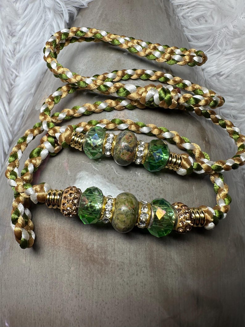 Custom satin braided dog show lead image 12