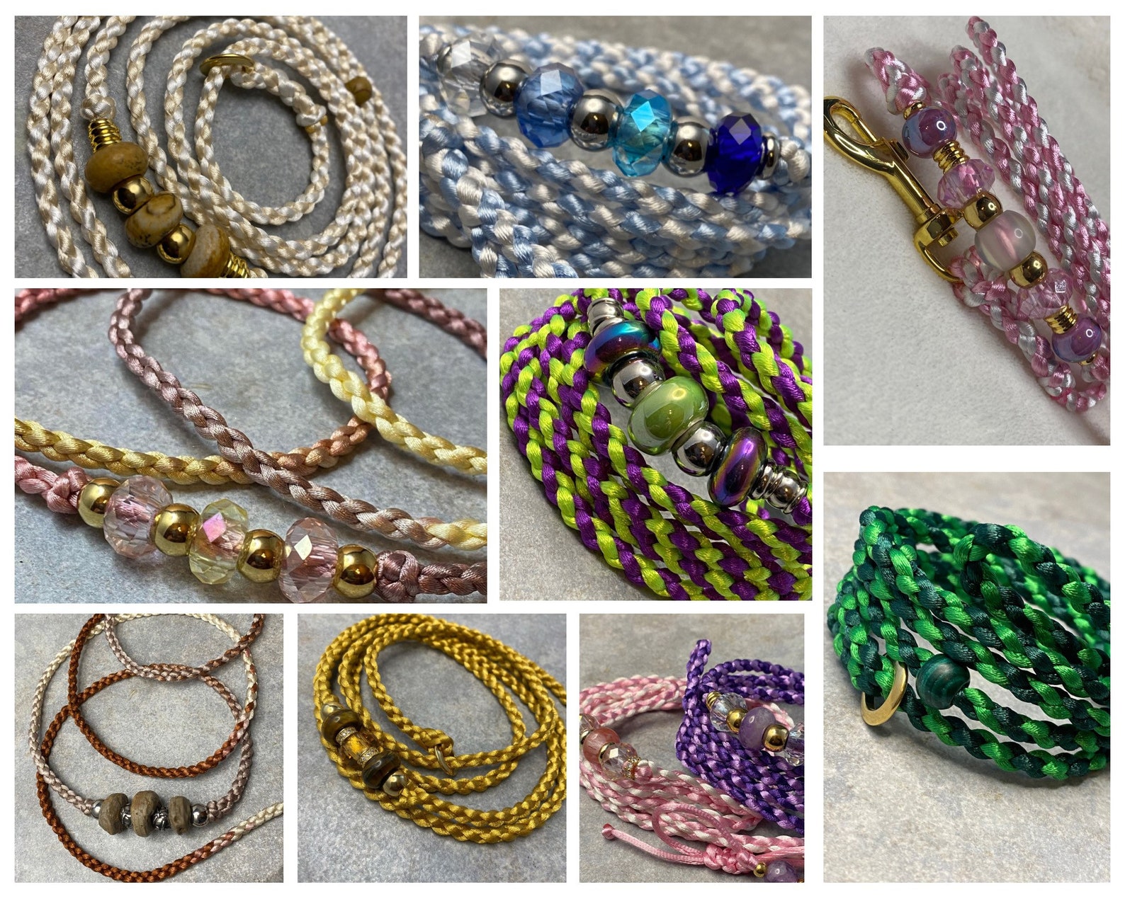 Custom Satin Braided Dog Show Lead Etsy