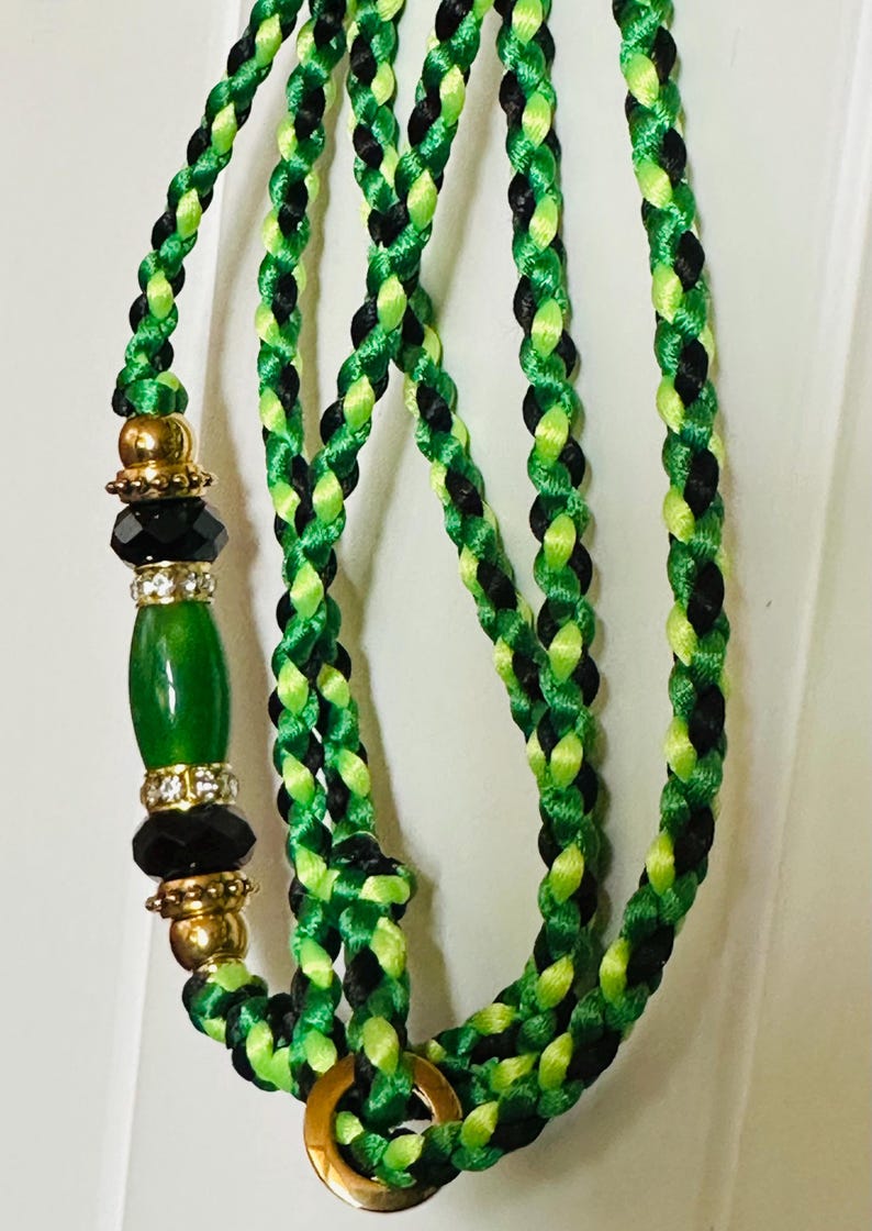 Custom satin braided dog show lead image 11