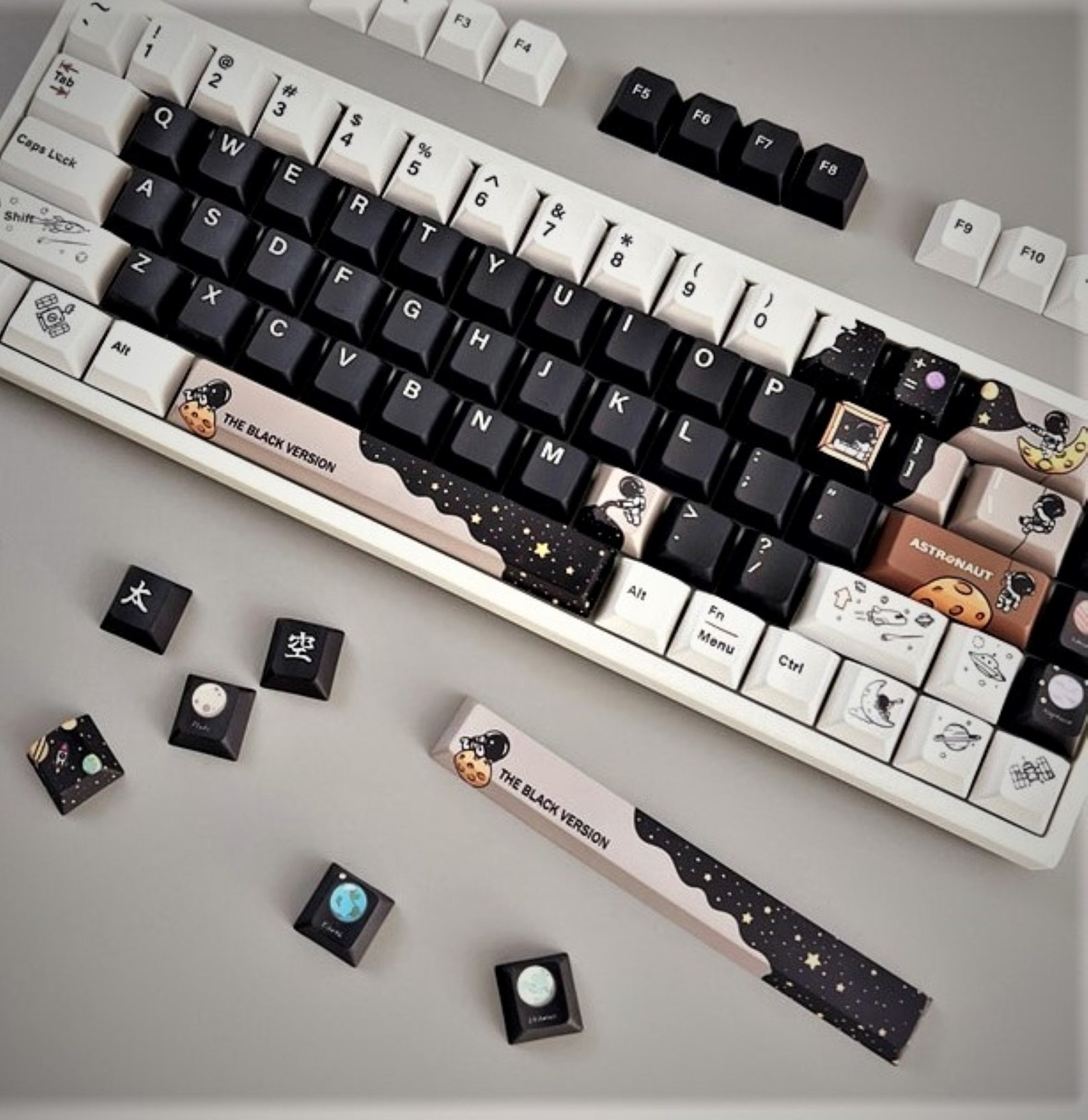 Cool Space Astronaut Funny Cherry Keycaps Set for Mechanical Etsy