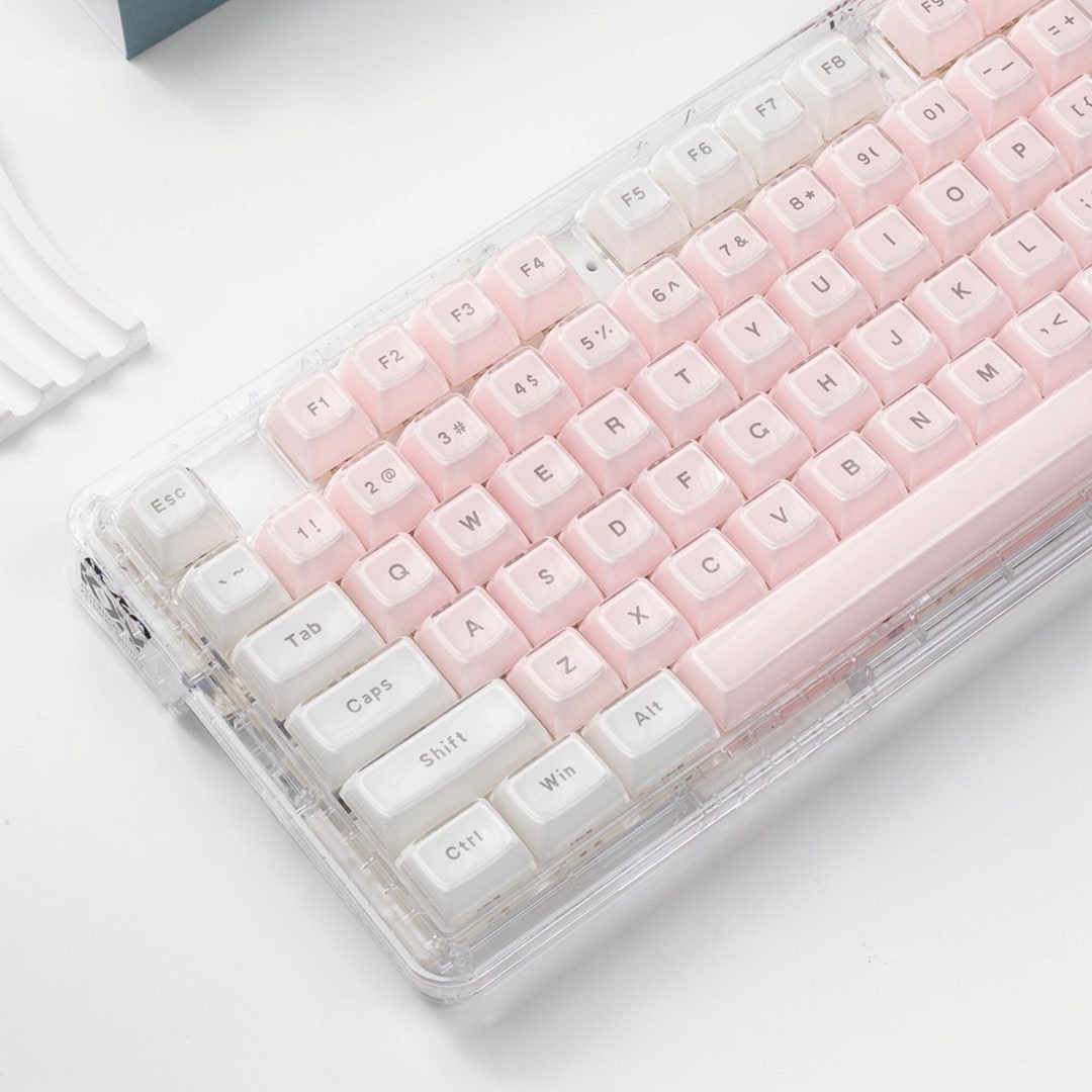 Cute Pink PBT OEM ISO Ice Crystal Keycaps Set for Mechanical Etsy