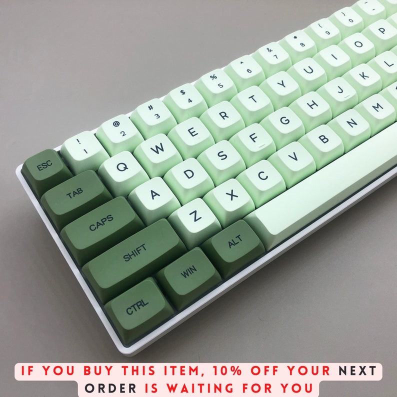 Green Nature Mechanical Keyboard Keycaps Set Gaming Keycaps Etsy UK