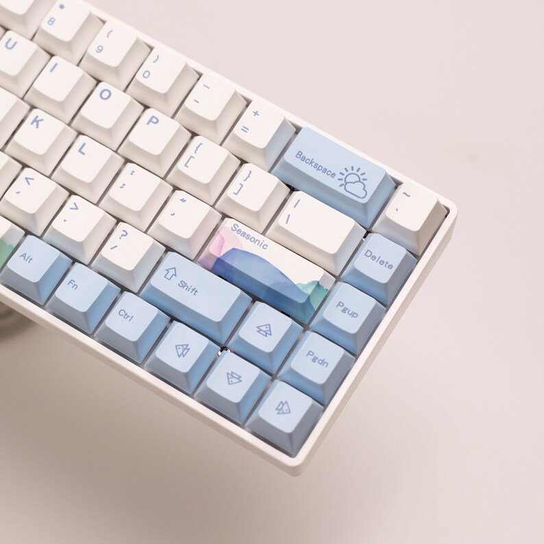 Cute Blue Simple Ocean Sea Whale Keycap Set for Mechanical Etsy