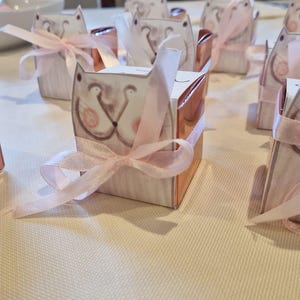 Scatola regalo per amanti dei gatti per battesimo, baby shower o festa di compleanno