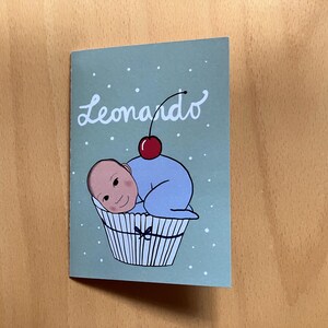 Biglietto di auguri per neonato personalizzato fatto a mano