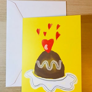 Tarjeta de cupcake de San Valentín dulce hecha a mano - Tarjeta de amor - Tarjeta de San Valentín - Diseño lindo de cupcake - Tarjeta romántica