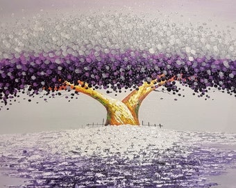 Reproducción, pintado a mano, pintura al óleo, arte moderno, arte de pared, oficina, decoración, mural, decoración moderna del hogar-- Árbol de la Vida