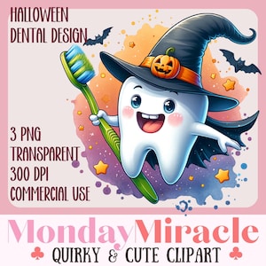 Dentista de Halloween PNG, Diente de Halloween PNG, Asistencia dental espeluznante, Higienista dental, Dentista pediátrico, Diseño de otoño para dentistas, PNG dental