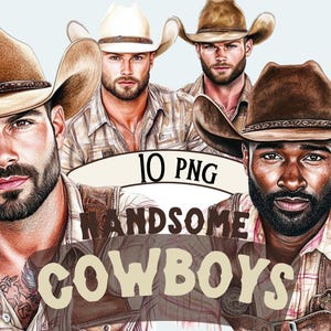 Western Cowboy PNG, Cowboy Western Clipart, Cowboy Clipart, Country Men, Handsome Guys Clipart, Handsome Men For Cowgirl Bachelorette, Hunks