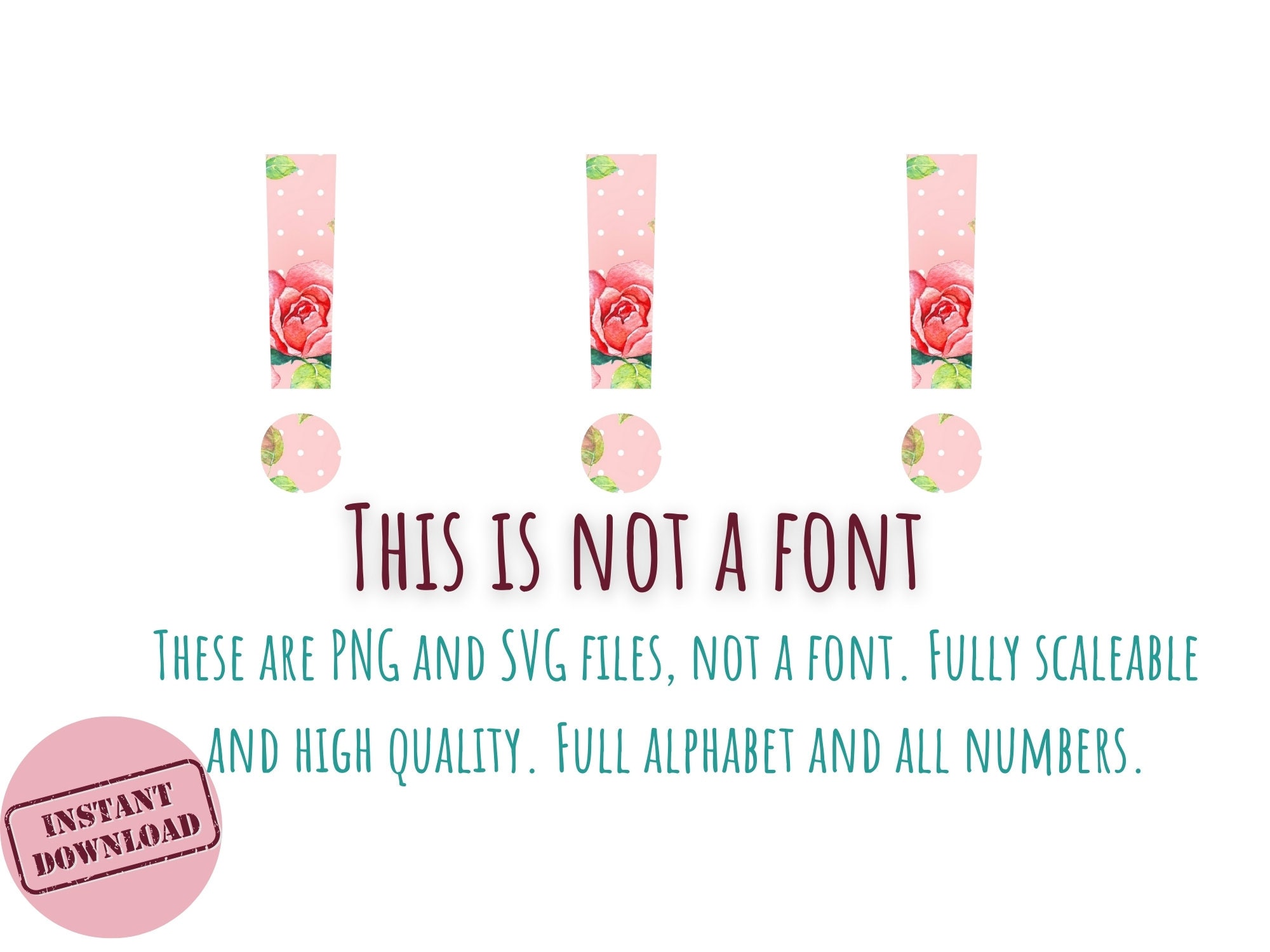 Floral Alphabet Clip Art, Flower Letters SVG, Digital Download ...