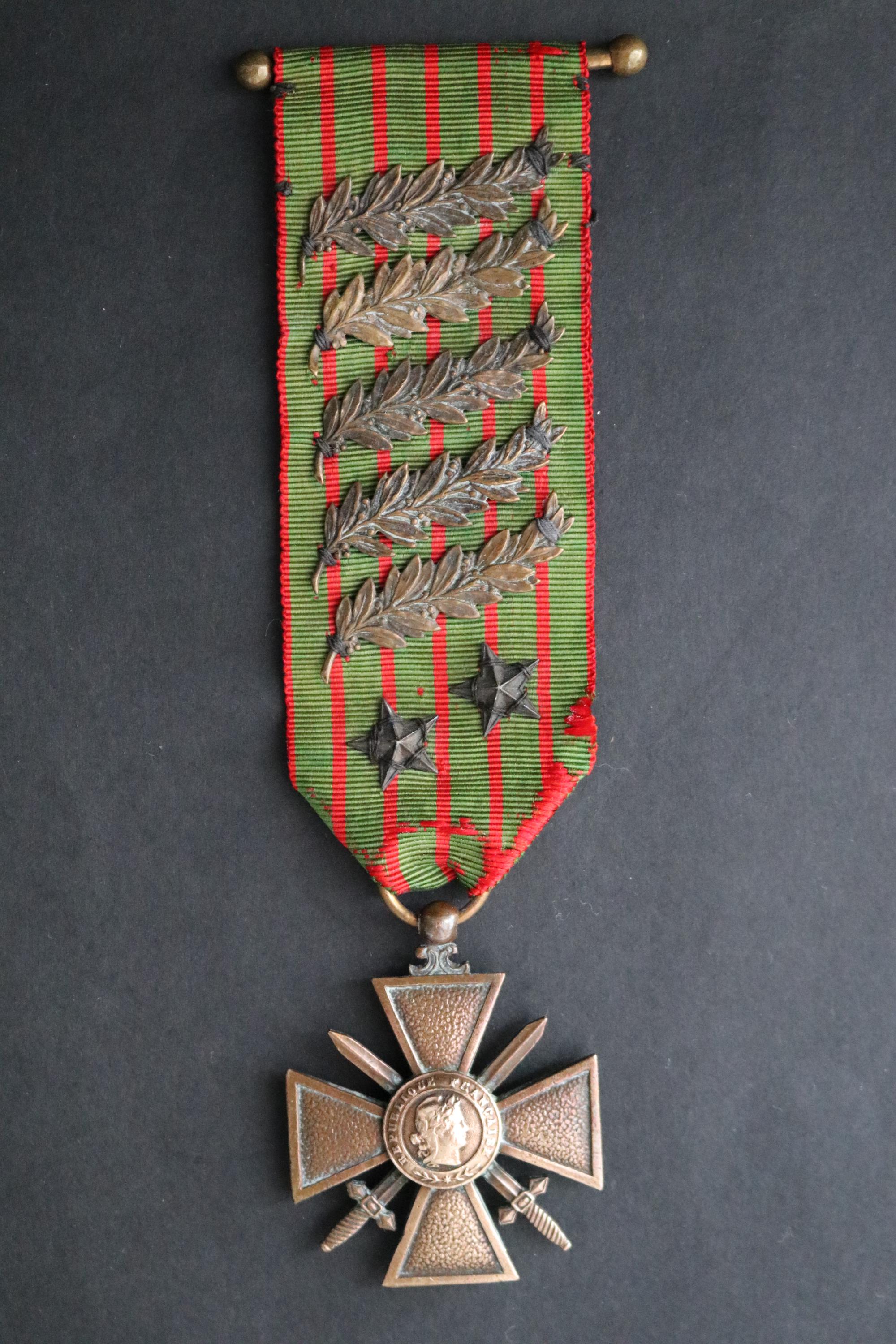 Croix De Guerre Française 1914-1917 Avec Citation, Médaille Poilus, Militaria Authentique