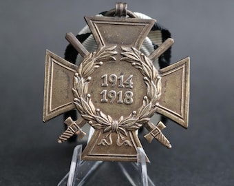 Croce d'Onore Hindenburg 1914/1918 con Spade - Marcata O.5 Oberhoff - Medaglia originale da combattente della Prima Guerra Mondiale - Militaria storica