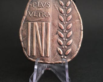 Authentic Spanish INI Bronze Medal Plus Ultra - National Institute of Industry 1941 - Franco Era Civil Award