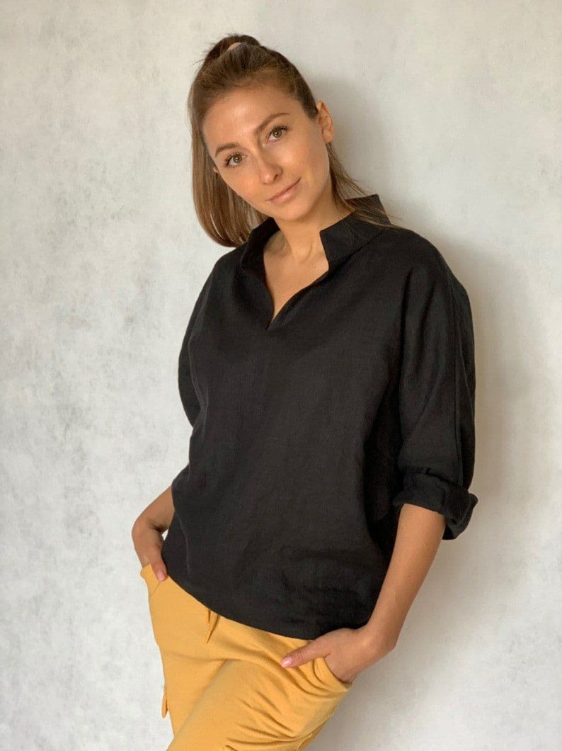 Linen top sewing pattern, Mia Kimono top PDF pattern, Sizes XS - 4XL Easy Sewing Pattern for Beginners, PDF Download Sewing Pattern image 6