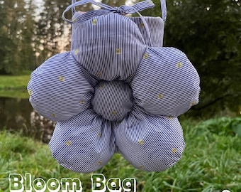 Patrón de costura en PDF para bolso Bloom, tutorial para bolso de flores, patrón fácil de bolso bandolera para teléfono, proyecto de costura para principiantes, descarga instantánea