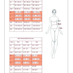 Linen top sewing pattern, Mia Kimono top PDF pattern, Sizes XS - 4XL Easy Sewing Pattern for Beginners, PDF Download Sewing Pattern image 3