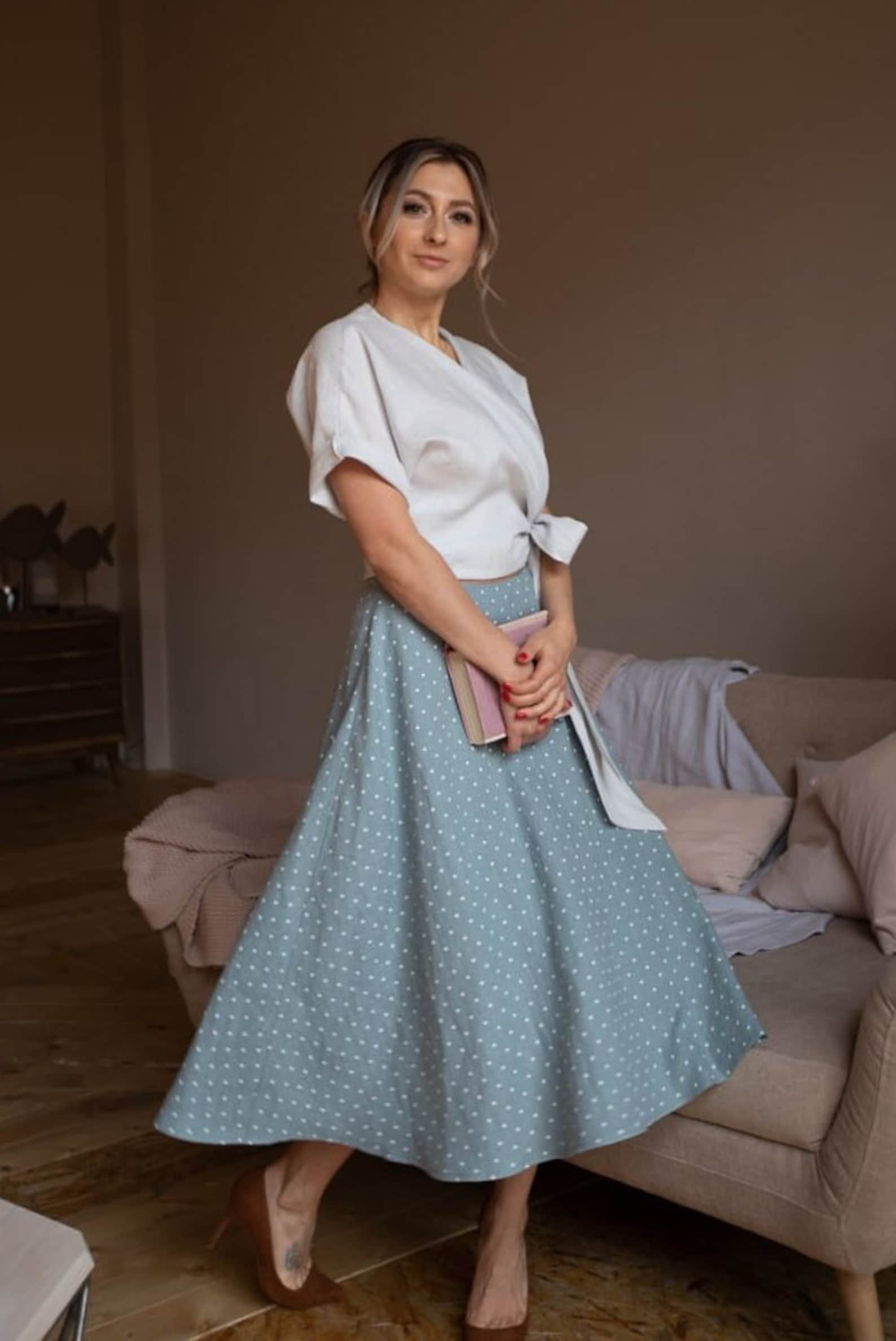 Half Circle Skirt Sewing Pattern Long Flared Noa Skirt PDF Etsy