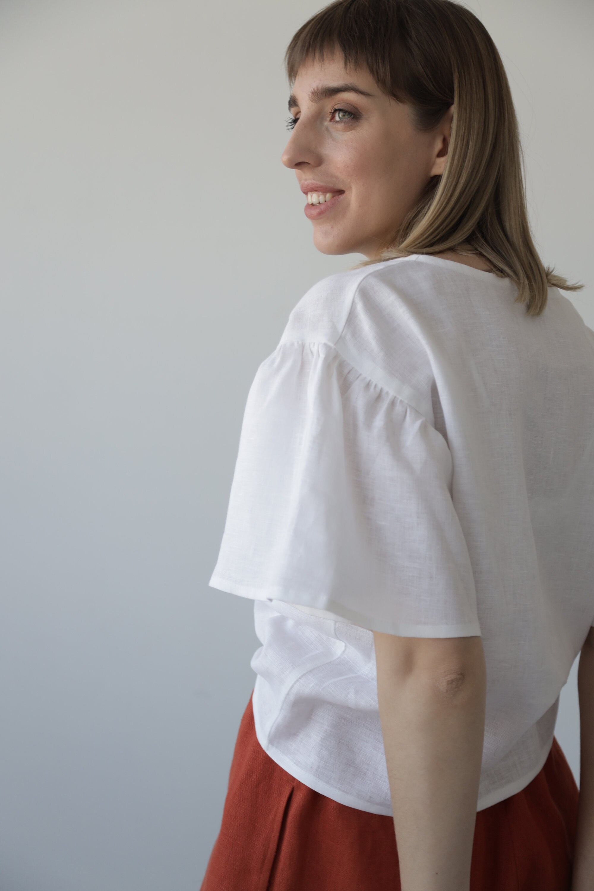 Short Flare Sleeves Top Sewing Pattern, Sizes L, XL and 2XL