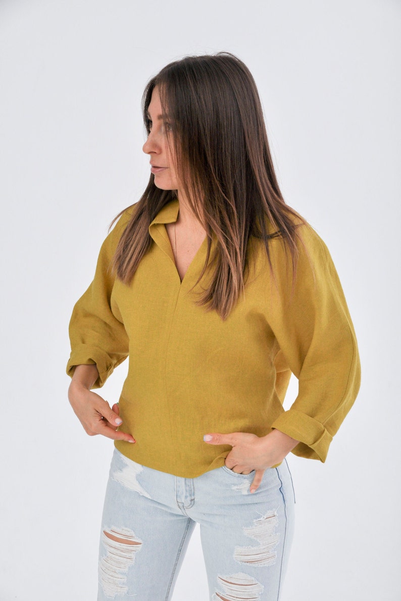 Linen top sewing pattern, Mia Kimono top PDF pattern, Sizes XS - 4XL Easy Sewing Pattern for Beginners, PDF Download Sewing Pattern image 7