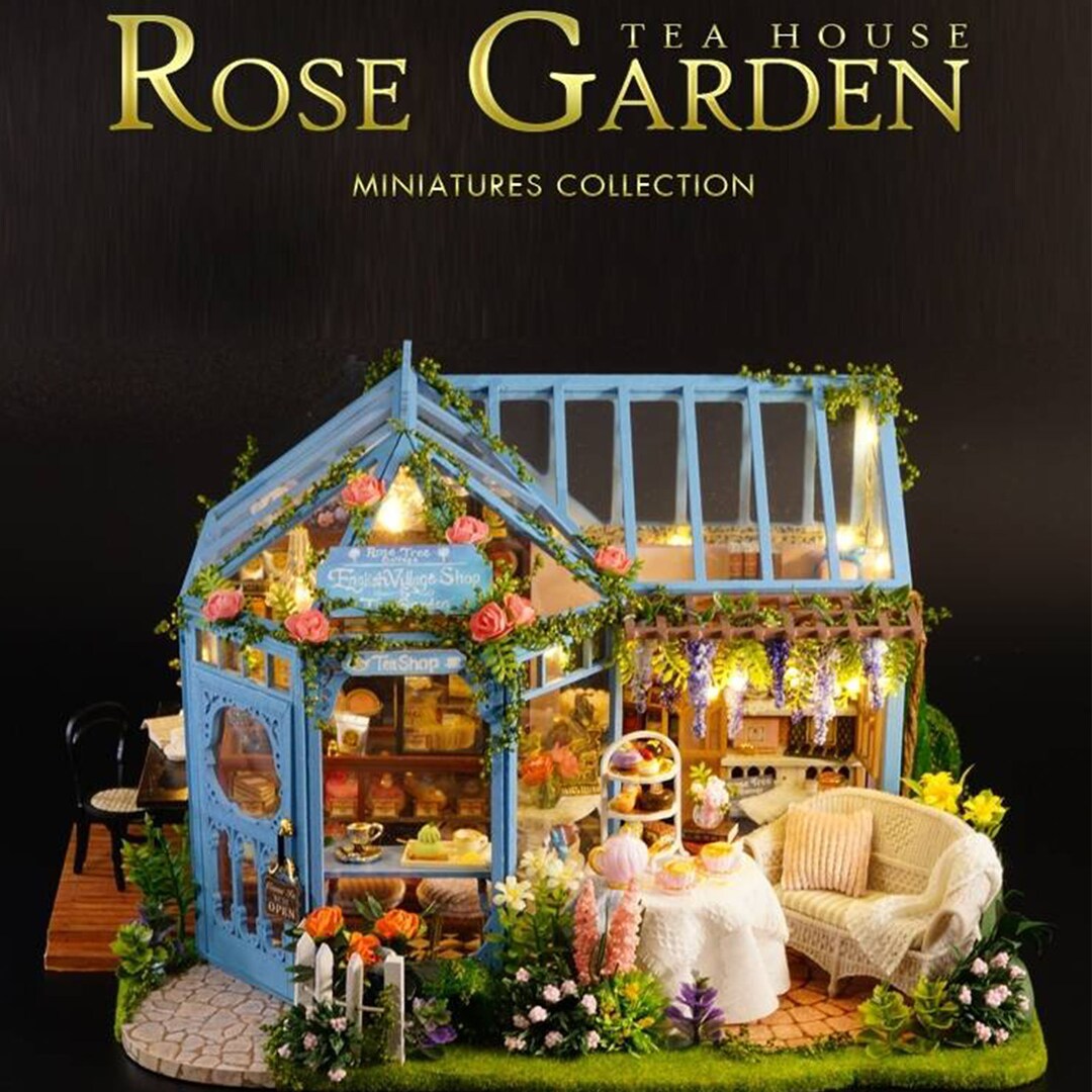 Rose Garden DIY Handmade Flower House Miniature DIY Miniature Etsy