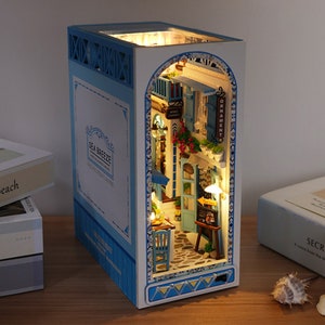 Aegean Sea Santorini Island Handmade DIY Book Nook LED - Etsy